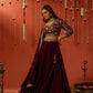 THUMRI - Velvet Maroon Lehenga Set