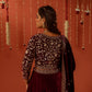 THUMRI - Velvet Maroon Lehenga Set