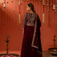 THUMRI - Velvet Maroon Lehenga Set