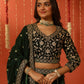 MANTARA - Velvet Green Lehenga Set