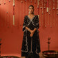 MUKHDA - Velvet Black Anarkali Set