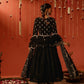 Anmol Bhatia in MUKHDA - Velvet Black Anarkali Set