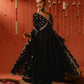 MUKHDA - Velvet Black Anarkali Set