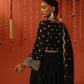 MUKHDA - Velvet Black Anarkali Set