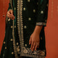 TARANA - Velvet Green Sharara Set