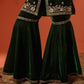 TARANA - Velvet Green Sharara Set