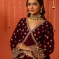 Shatakshi Tomar in ANTARA - Velvet Maroon Anarkali Set