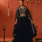 ALAAP - Velvet Blue Lehenga Set