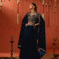 ALAAP - Velvet Blue Lehenga Set