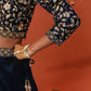 ALAAP - Velvet Blue Lehenga Set