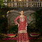 SIYAH - Rust Organza Sharara Set