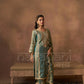 HAYA - Sage Blue Tissue-Organza Suit Set