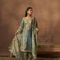 HAYA - Sage Blue Tissue-Organza Suit Set
