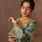 ZIA - Sage Blue Tissue-Organza Anarkali Set