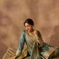 ZIA - Sage Blue Tissue-Organza Anarkali Set