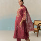 ZIVA - Burgundy Chanderi Suit Set