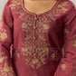 ZIVA - Burgundy Chanderi Suit Set