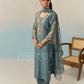 LAYA - Teal Blue Chanderi Suit Set