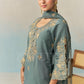 LAYA - Teal Blue Chanderi Suit Set