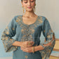 LAYA - Teal Blue Chanderi Suit Set