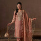 ADAA - Rustic Orange Tissue-Organza Suit Set