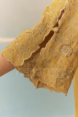 VERA - Mustard Gold Chanderi Suit Set