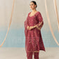 ESHA - Burgundy Chanderi Suit Set