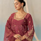 ESHA - Burgundy Chanderi Suit Set