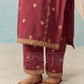 ESHA - Burgundy Chanderi Suit Set