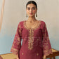 HUSNA - Burgundy Chanderi Suit Set