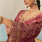 HUSNA - Burgundy Chanderi Suit Set