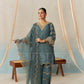 NURA - Teal Blue Chanderi Suit Set