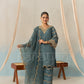 NURA - Teal Blue Chanderi Suit Set
