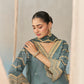 NURA - Teal Blue Chanderi Suit Set