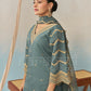 NURA - Teal Blue Chanderi Suit Set