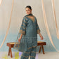 NURA - Teal Blue Chanderi Suit Set