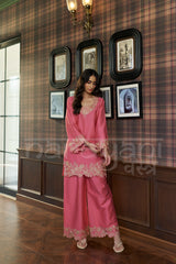 ROSÉ - Blush Pink Embroidered Co-ord Set