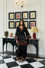 ONYX - Jet Black embroidered co-ord set