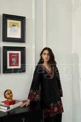 ONYX - Jet Black embroidered co-ord set