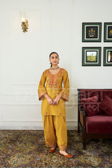MARIGOLD - Antique Mustard Embroidered Co-ord Set