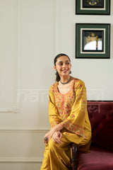 MARIGOLD - Antique Mustard Embroidered Co-ord Set