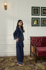 FERN - Midnight Navy Embroidered Co-ord Set