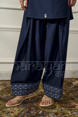 FERN - Midnight Navy Embroidered Co-ord Set