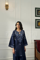 FERN - Midnight Navy Embroidered Co-ord Set
