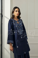 FERN - Midnight Navy Embroidered Co-ord Set