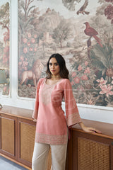 SORBET - Soft Pink embroidered co-ord set
