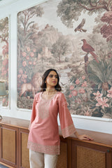 SORBET - Soft Pink embroidered co-ord set