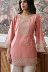 SORBET - Soft Pink embroidered co-ord set