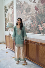 OASIS- Sage Green embroidered co-ord set