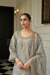 ALBELI - Sage Blue Farshi Salwar Suit Set